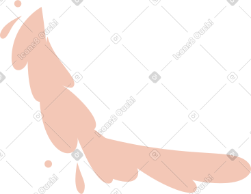 Light orange splash in a semicircle PNG, SVG