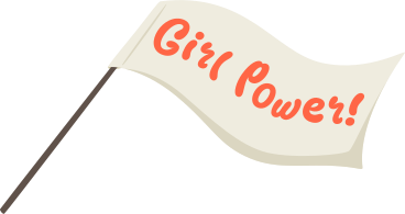 flag girl power PNG, SVG