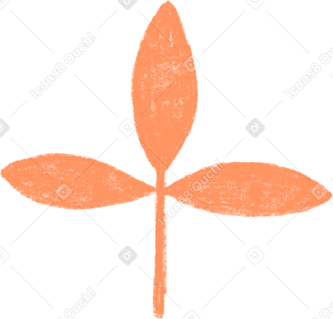 Petite plante orange PNG, SVG