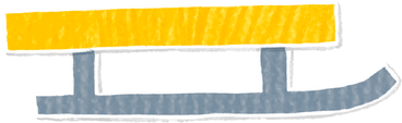 yellow sled PNG, SVG