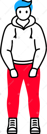sporty man is standing and holding something Illustration in PNG, SVG