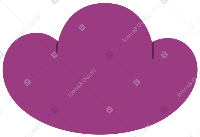 burgundy triple cloud PNG, SVG