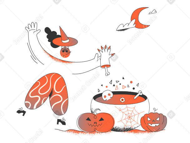 Halloween night Illustration in PNG, SVG