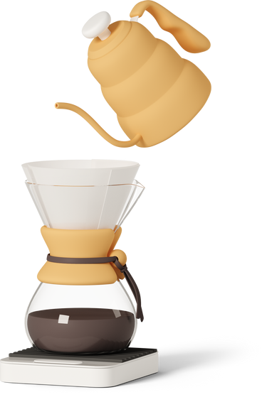 coffee brewed in chemex PNG、SVG