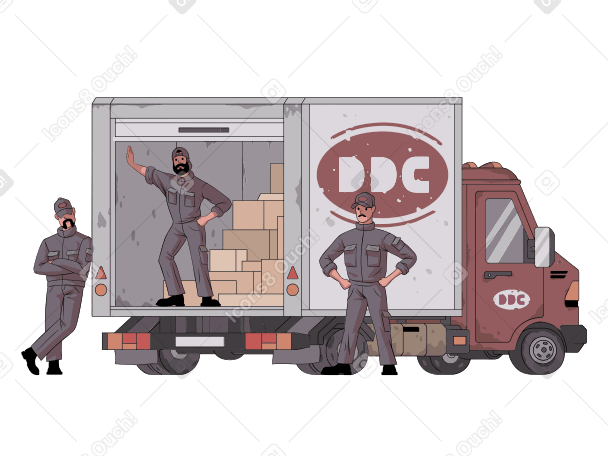 Delivery Illustration in PNG, SVG