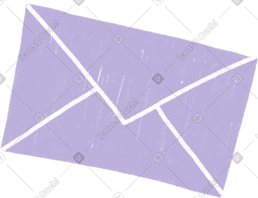 Purple envelope PNG, SVG