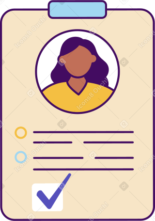 Currículum de mujer PNG, SVG