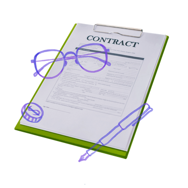 Drawing up and signing financial documents PNG, SVG