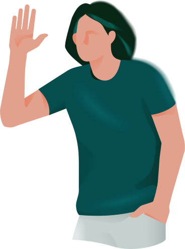 mann grüßt mit einer handbewegung PNG, SVG