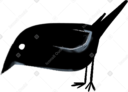 black little bird PNG、SVG