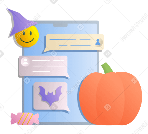 Halloween mood Illustration in PNG, SVG
