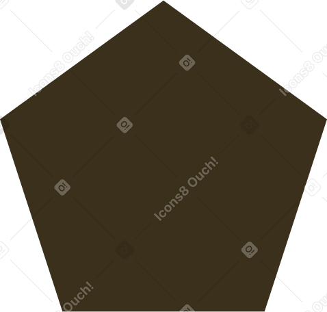 brown pentagon Illustration in PNG, SVG