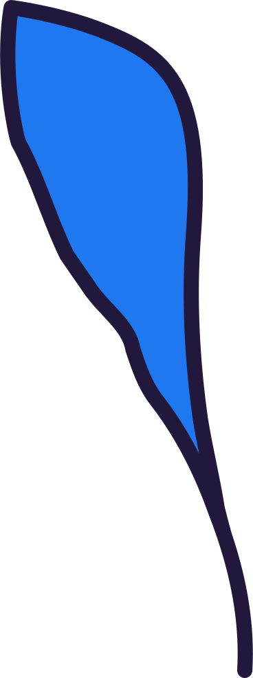 Blue leaf PNG, SVG