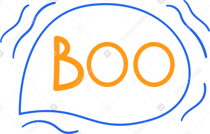 boo line PNG, SVG