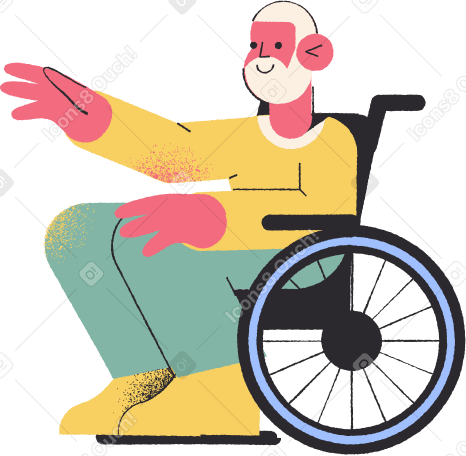 Man wheelchair Illustration in PNG, SVG