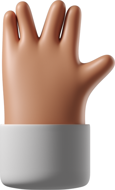 Vulcan salute tanned skin hand PNG, SVG