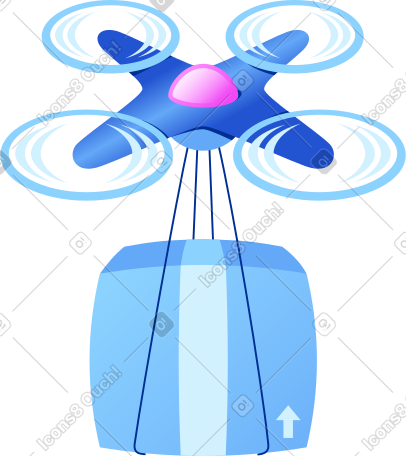 drone with parcel PNG, SVG