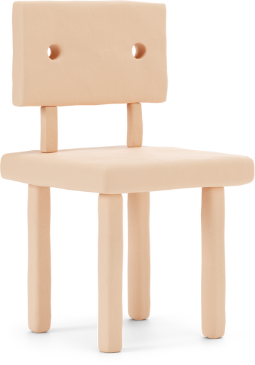 Wooden kids' chair PNG, SVG