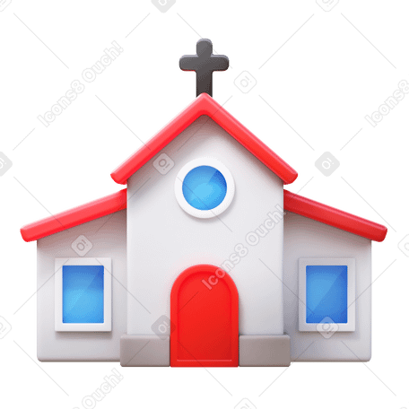 3D church PNG、SVG
