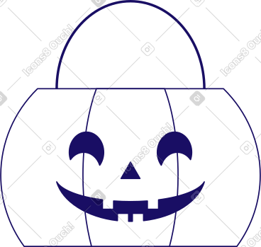 Empty pumpkin basket PNG, SVG