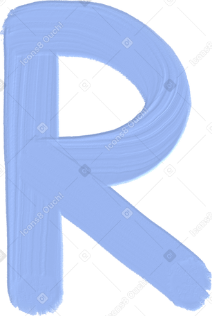 blue letter r PNG, SVG