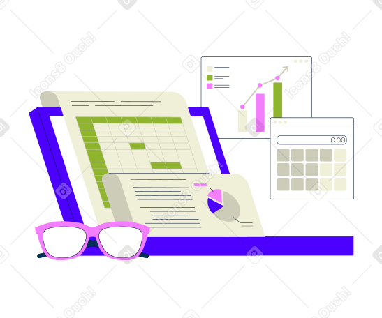 Business accounting and financial statements PNG, SVG