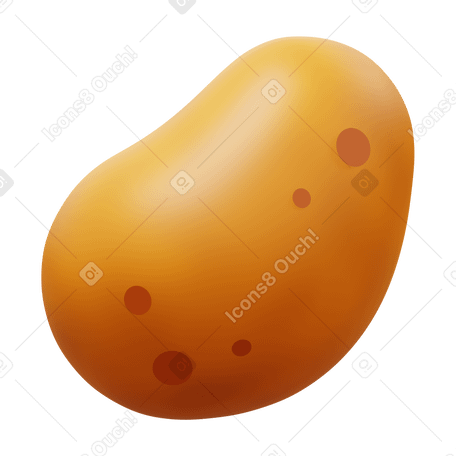 3D potato PNG, SVG