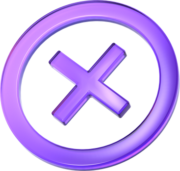 Croix violette en cercle PNG, SVG