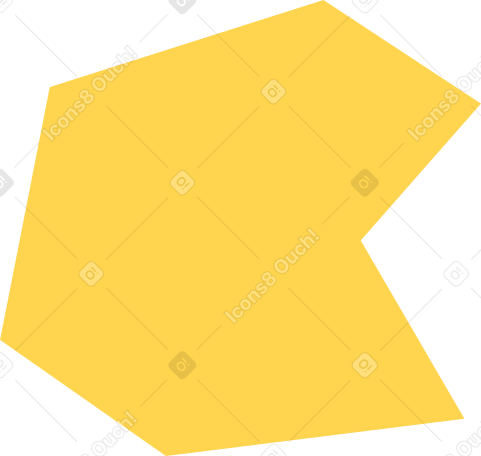 多边形黄色 PNG, SVG