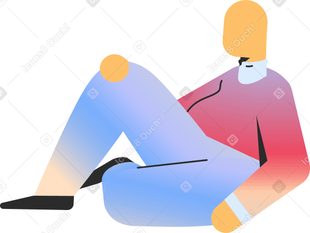 chubby adult sitting PNG, SVG