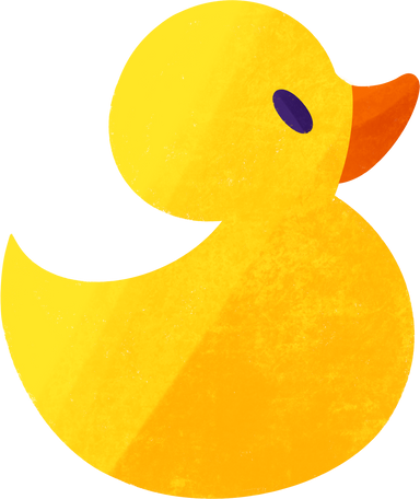 yellow rubber duck for bath Illustration in PNG, SVG