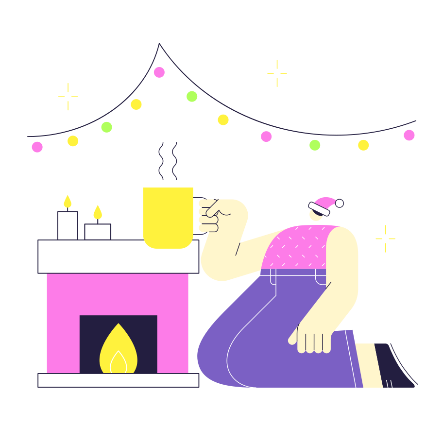 Cozy Christmas  Illustration in PNG, SVG