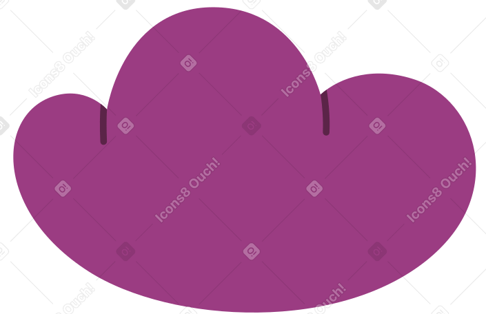 small burgundy triple cloud Illustration in PNG, SVG