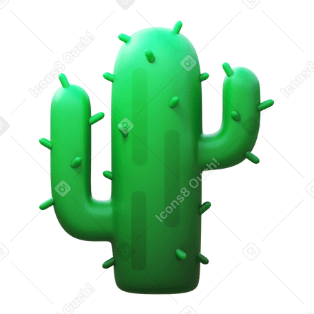 3D cactus PNG, SVG