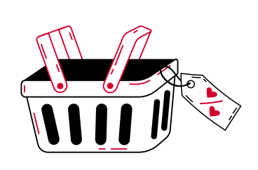 Basket with discount PNG, SVG