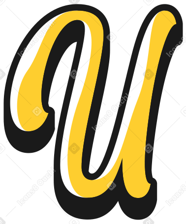 uppercase letter u Illustration in PNG, SVG