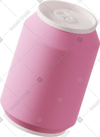 3D pink soda can  PNG, SVG