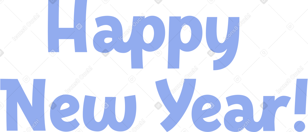 happy new year lettering Illustration in PNG, SVG