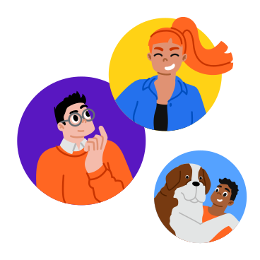 Avatars of different smiling people PNG, SVG