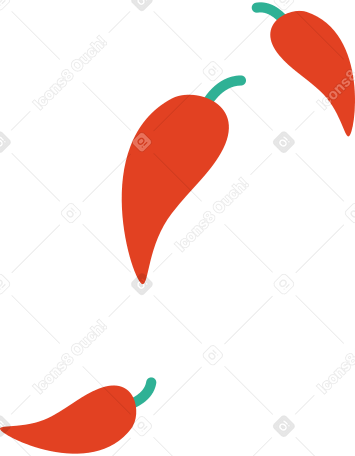 Tre peperoncini piccanti PNG, SVG