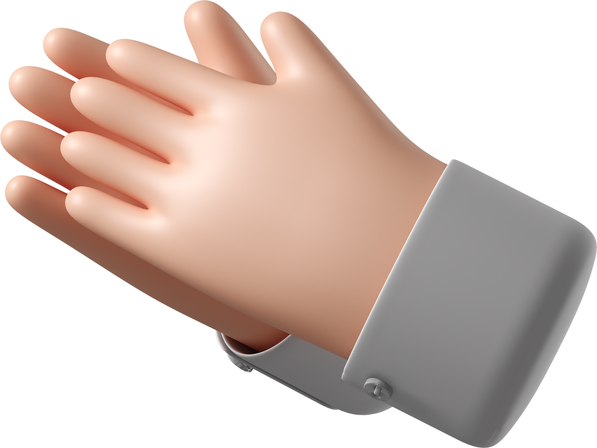 clapping hands Illustration in PNG, SVG