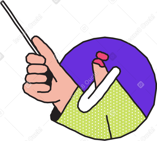 woman with a pointer in a circle PNG, SVG