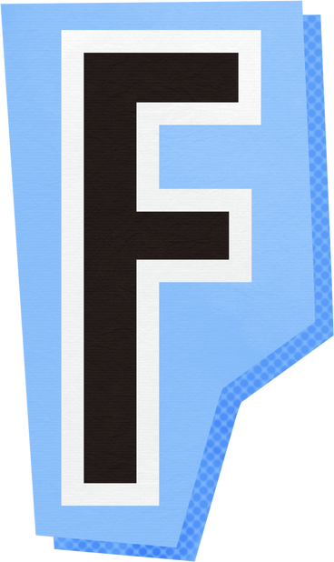 Collage capital letter f PNG, SVG