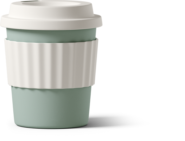 3D green coffee cup Illustration in PNG, SVG
