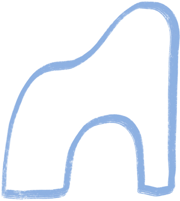 파란색 붓놀림 산 모양 PNG, SVG