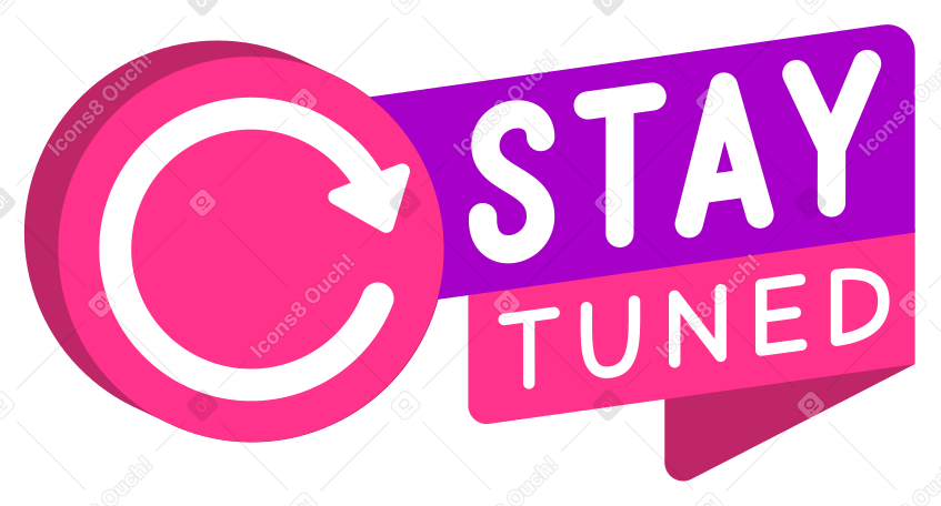 lettering stay tuned PNG、SVG