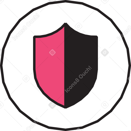 round badge with a shield PNG, SVG
