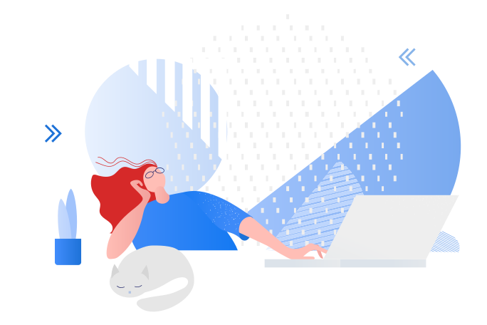 Working from home Illustration in PNG, SVG