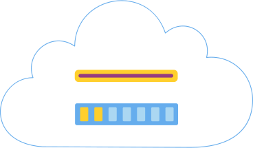 cloud with loading bar PNG, SVG