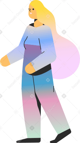 standing woman Illustration in PNG, SVG